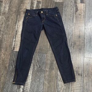 Armani Exchange Navy Jeans with Brass Details